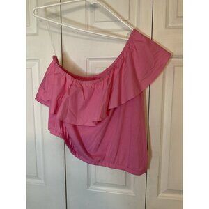 A New Day Pink One Shoulder Ruffle Top Size XXL‎
